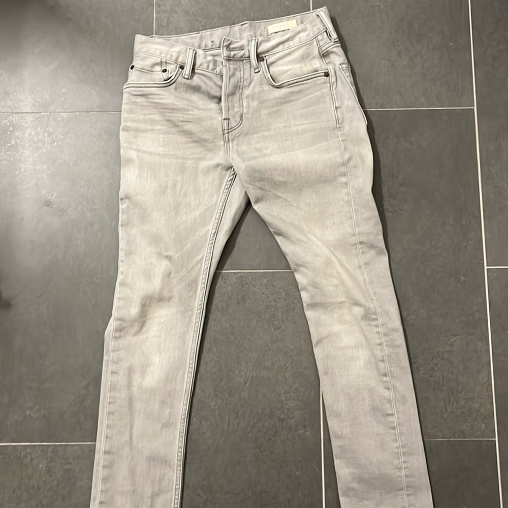 All Saints men’s gray skinny jeans 30